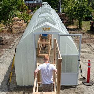 UW Tacoma Giving Garden greenhouse