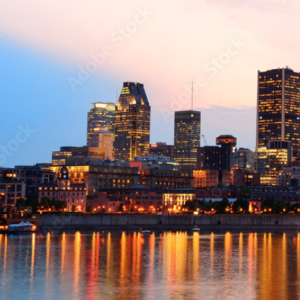 Photo of Montreal, Canada's skyline in the evening