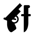 Gun and knife icons