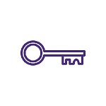 Skeleton Key Icon Purple