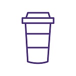 Coffee Cup Icon Purple