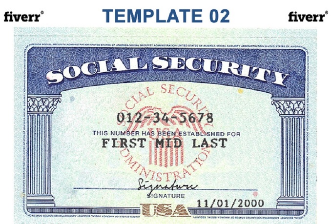 Printable Social Security Card Template Pdf Free