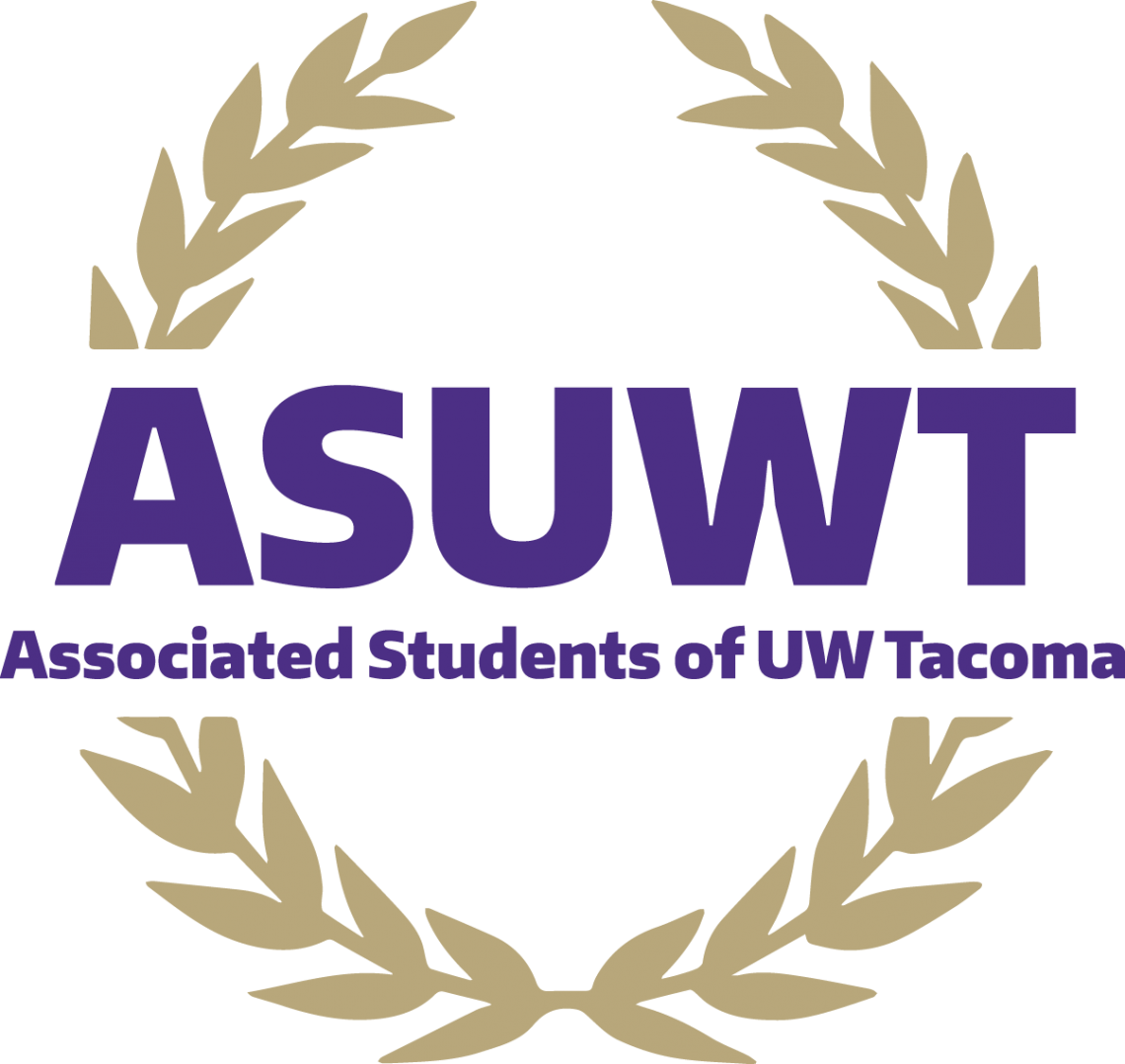 ASUWT logo showing laurel leaves, with ASUWT and Associated Students of UW Tacoma
