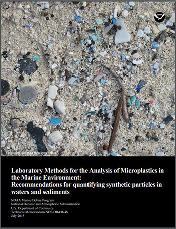 Image of cover of lab manual for detecting microplastics in the marine environment.