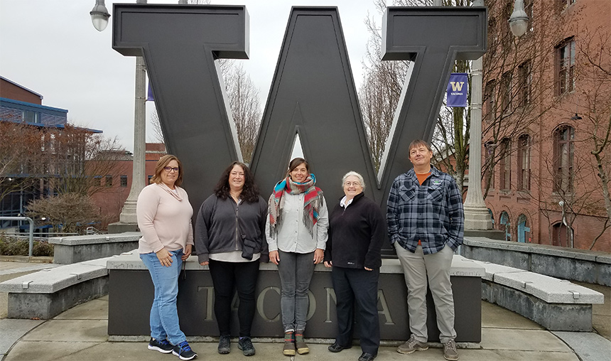 NOAA HAB research team on UW Tacoma campus.