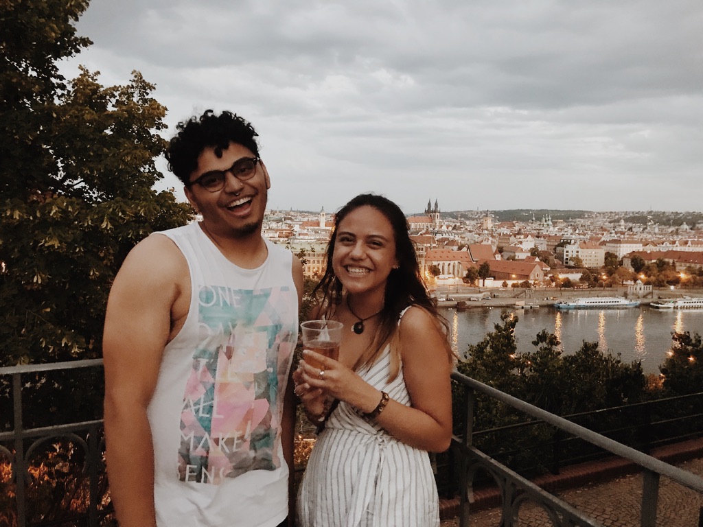 Two students in Prague 