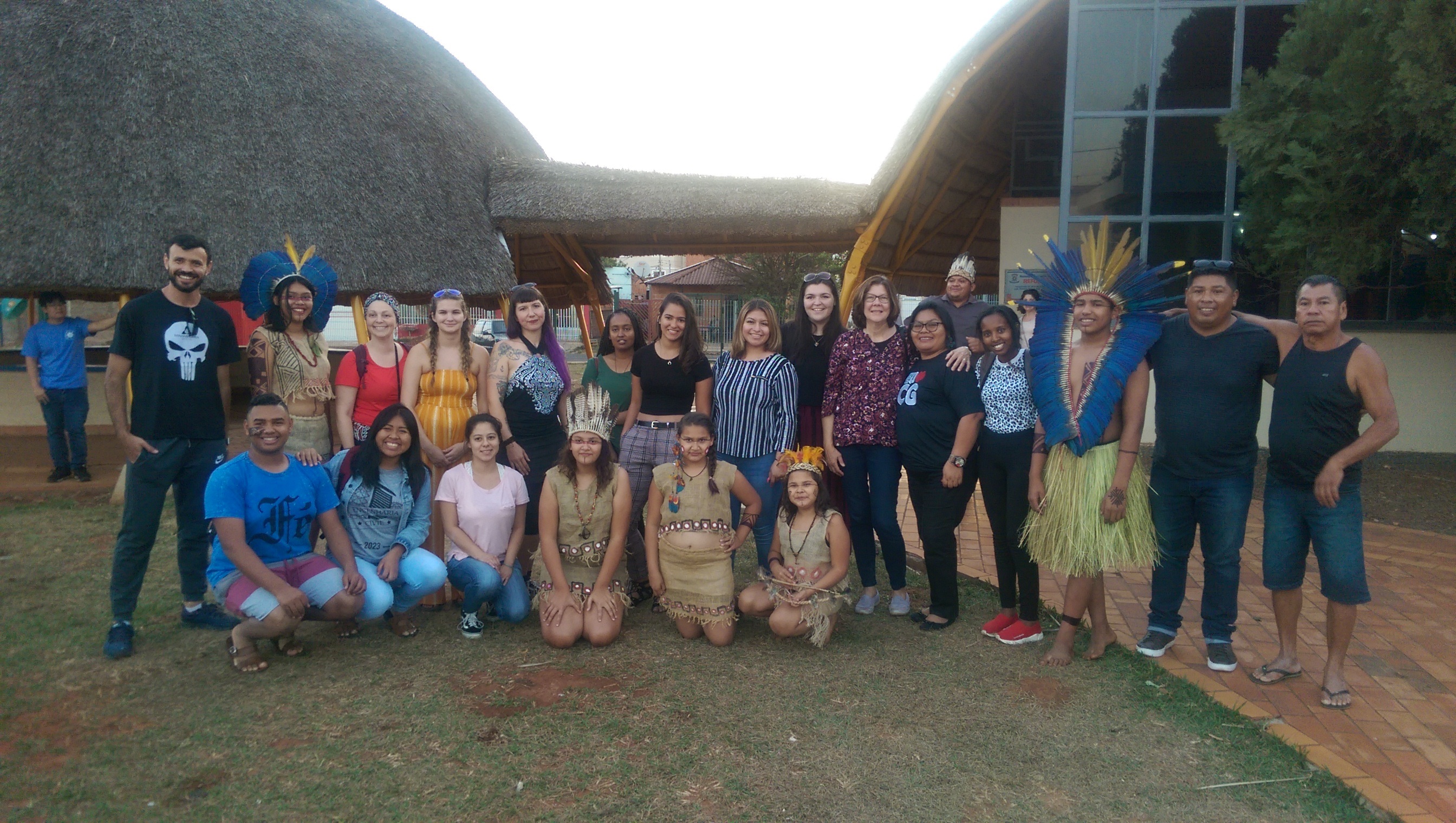 UW Tacoma students meeting with local indigenous people in Campo Grande, Brazil