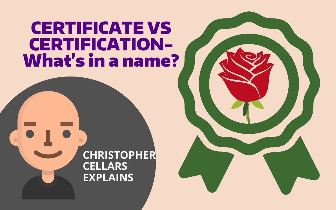 certificate vs certification Christopher Cellars Explains