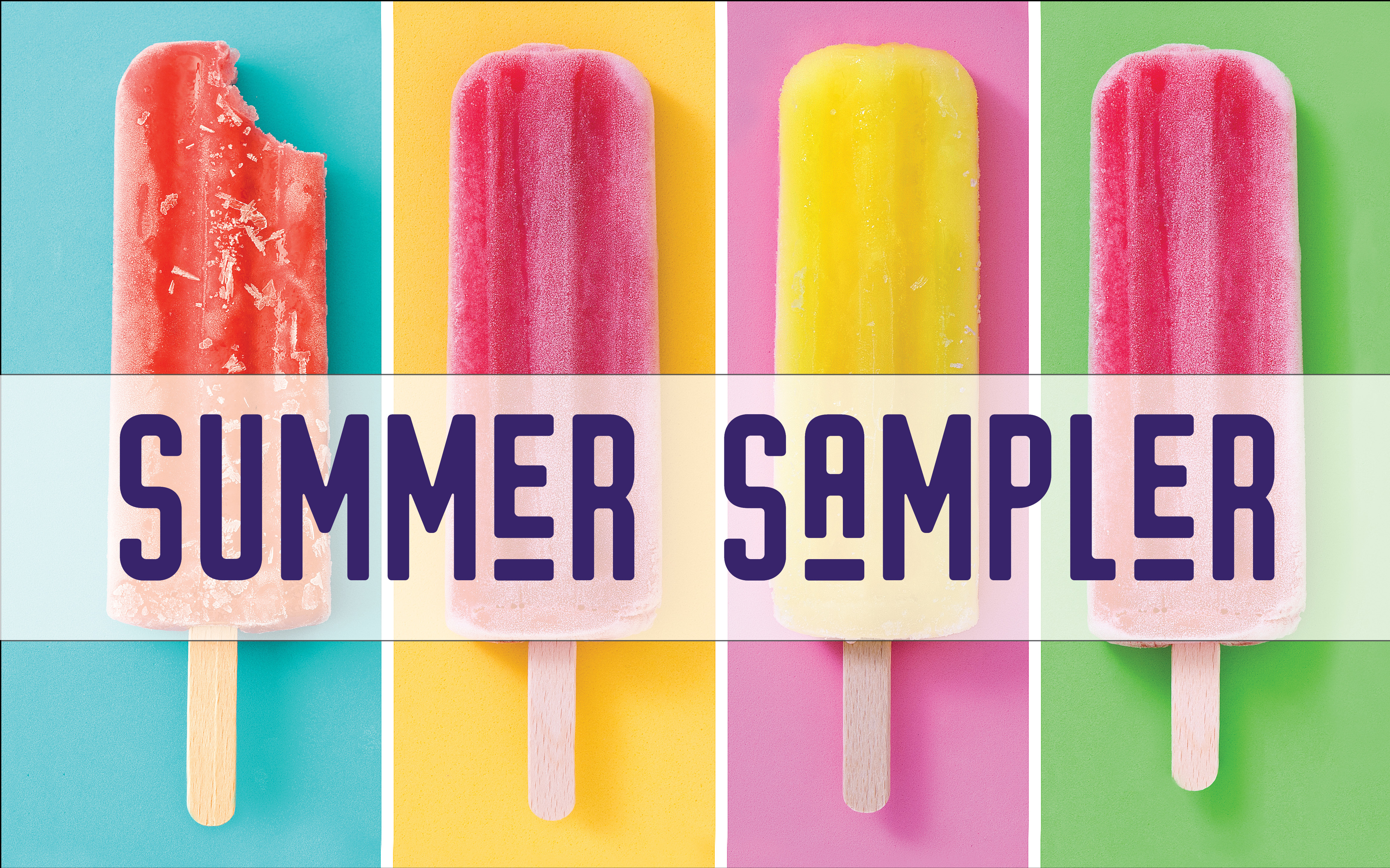 Popsicles with the words Summer Sampler