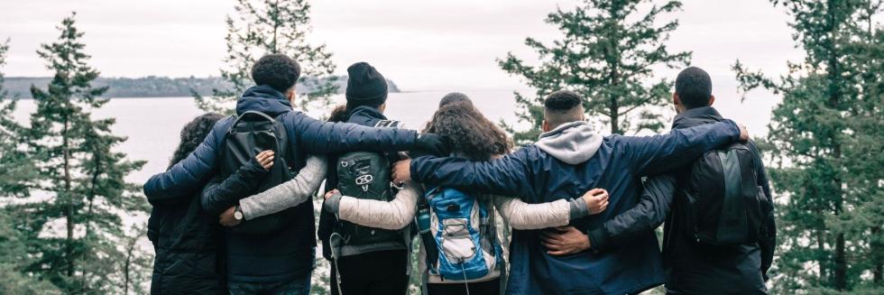 Photo of students holding hands