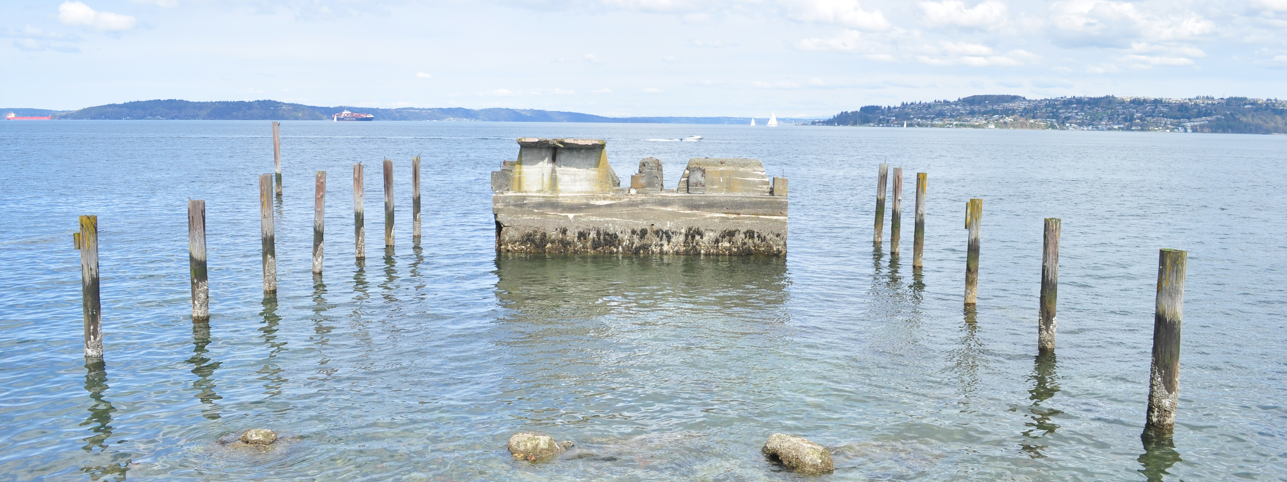Remnants of pier, Commencement Bay, Puget Sound