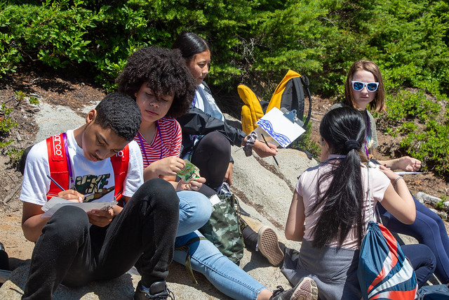 Students in UW Tacoma Math Science Leadership program at Mount Rainier