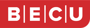 BECU logo - red background with white text