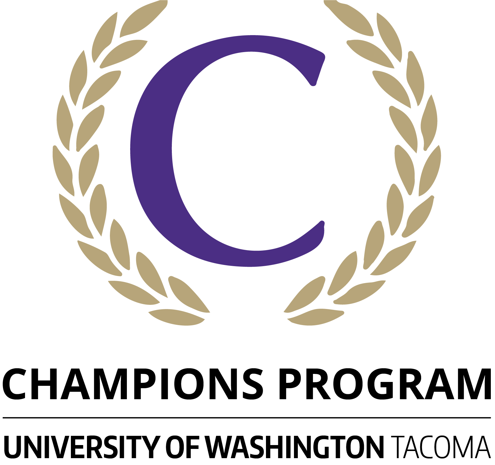 PRogram logo with letter C between laurel leaves
