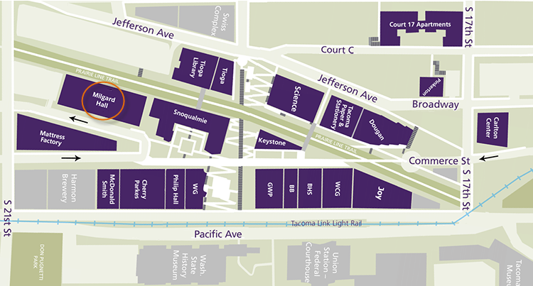 UW Tacoma Campus Map - Milgard Hall