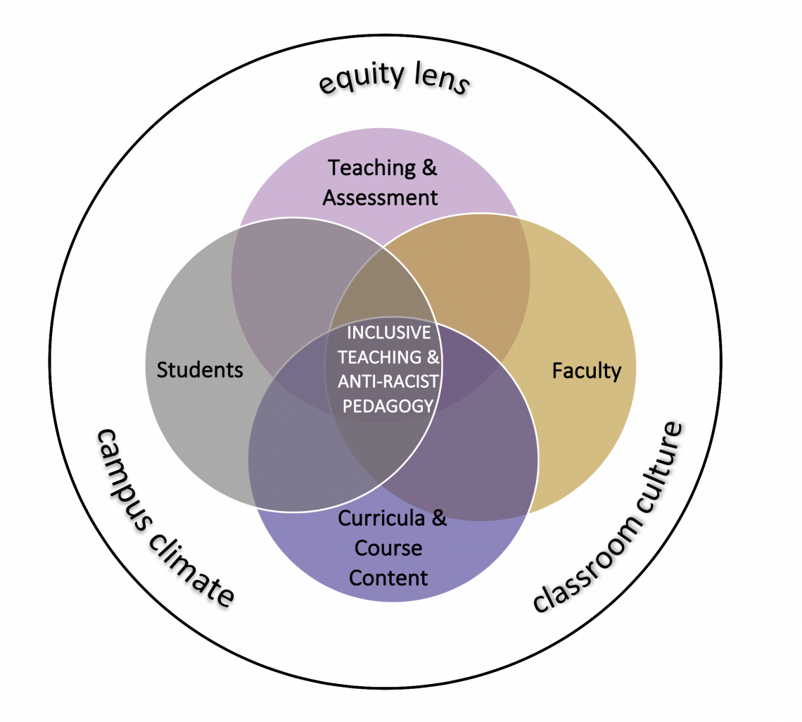 Diagram that shows the relationship between equity, culture and instruction