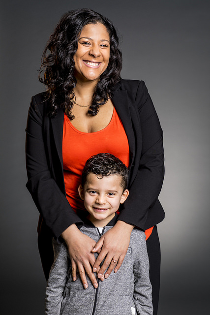 Alishia Agee-Cooper and her son.