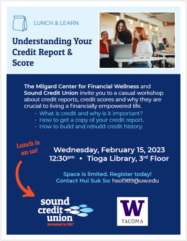 CFW - Credit Report and Score Lunch & Learn Milgard School of Business