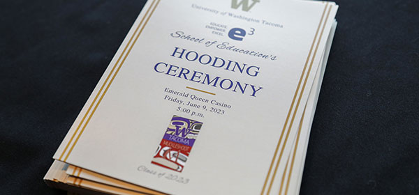 Hooding Ceremony program