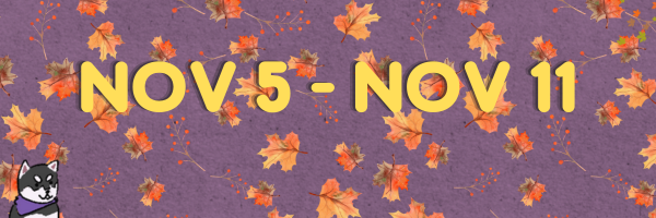 Autumn Banner- Dates for Nov 5 - Nov 11