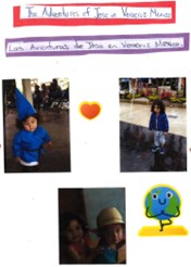 Handmade collage with pictures of the Martinez family