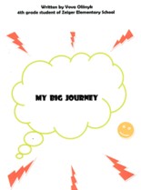 Clipart of a cloud with lightning bolts featuring the text: my big journey