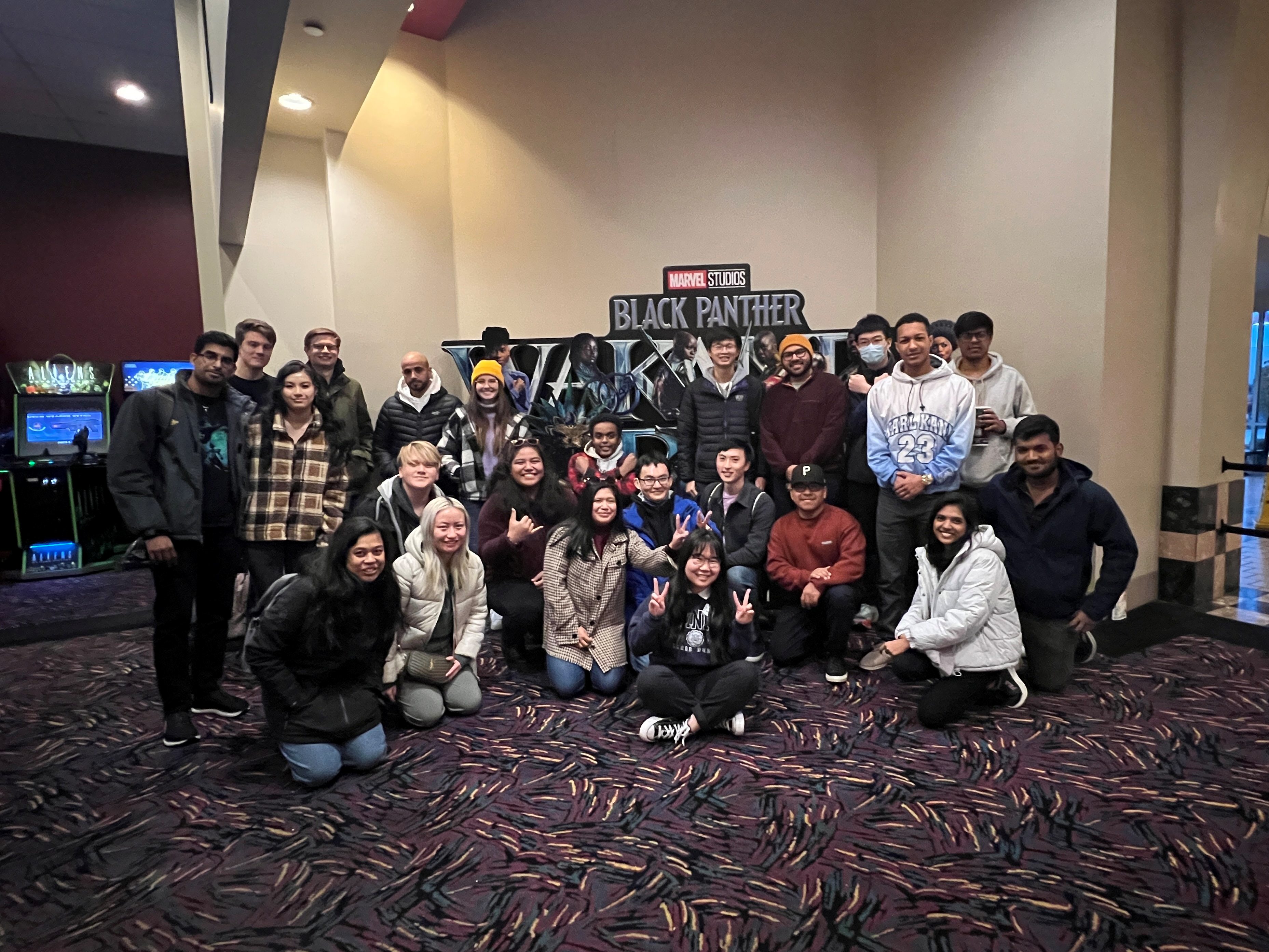 Students on a UW Tacoma trip enjoying a local attraction