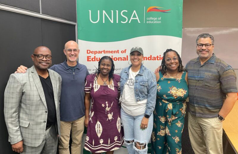 Christopher Knaus with group at UNISA conference