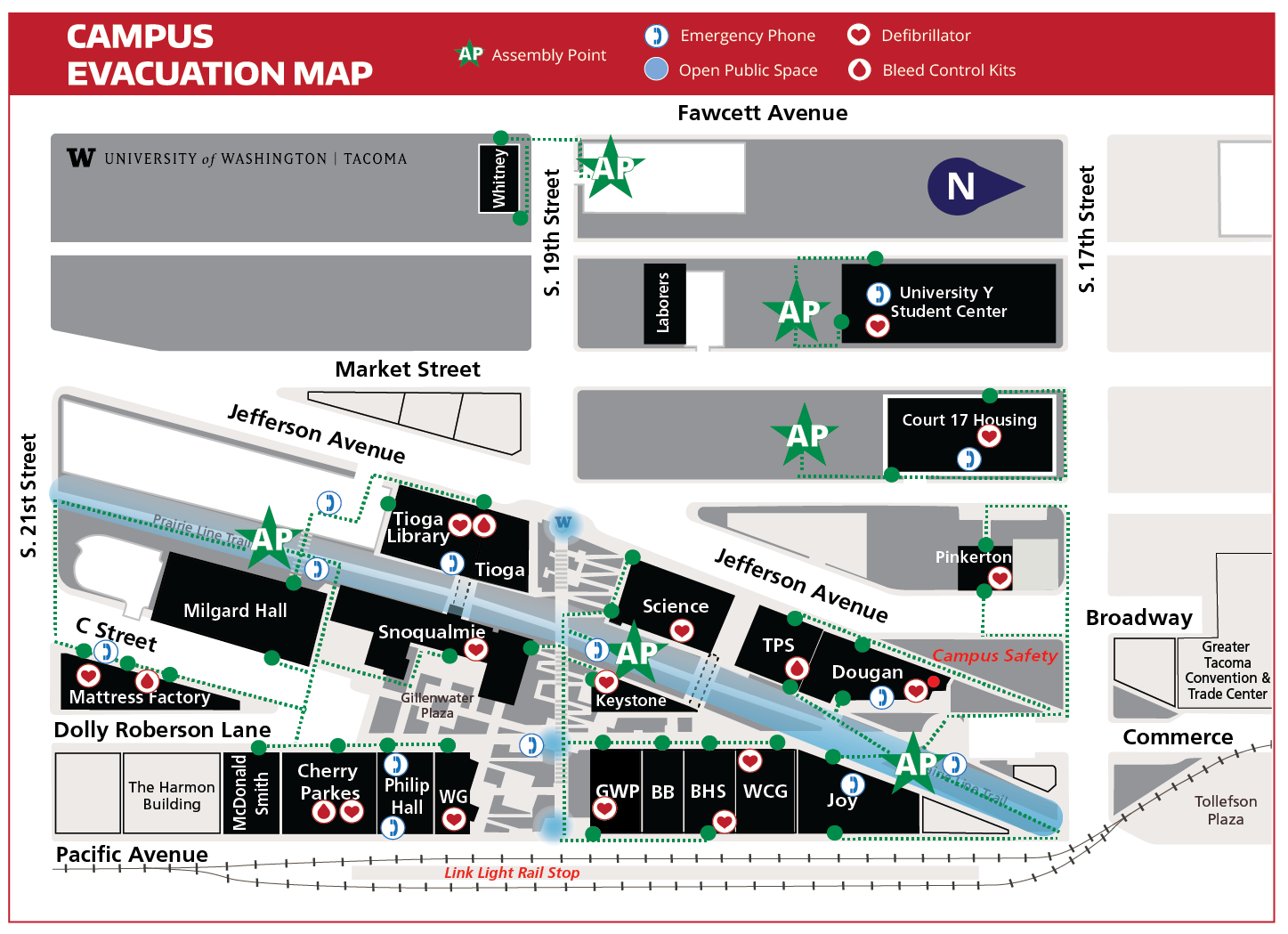 Map of Emergency Evacuation Routes and Equipment