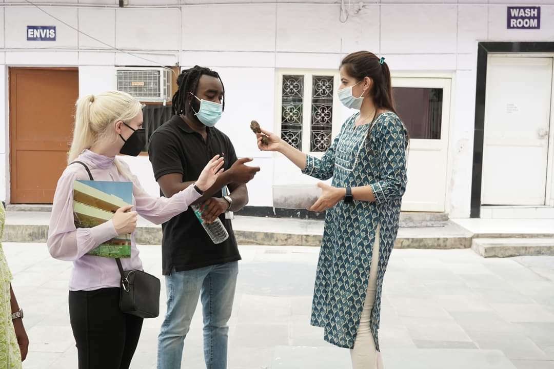 Three students during their study aborad program in India