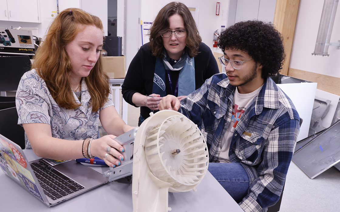 UW Tacoma Professor Heather Dillon guides students conducting research in an undergraduate research course. 