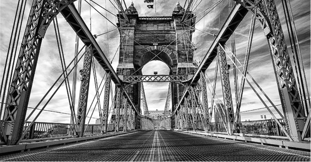 John A. Roebling Suspension Bridge. Covington, KY