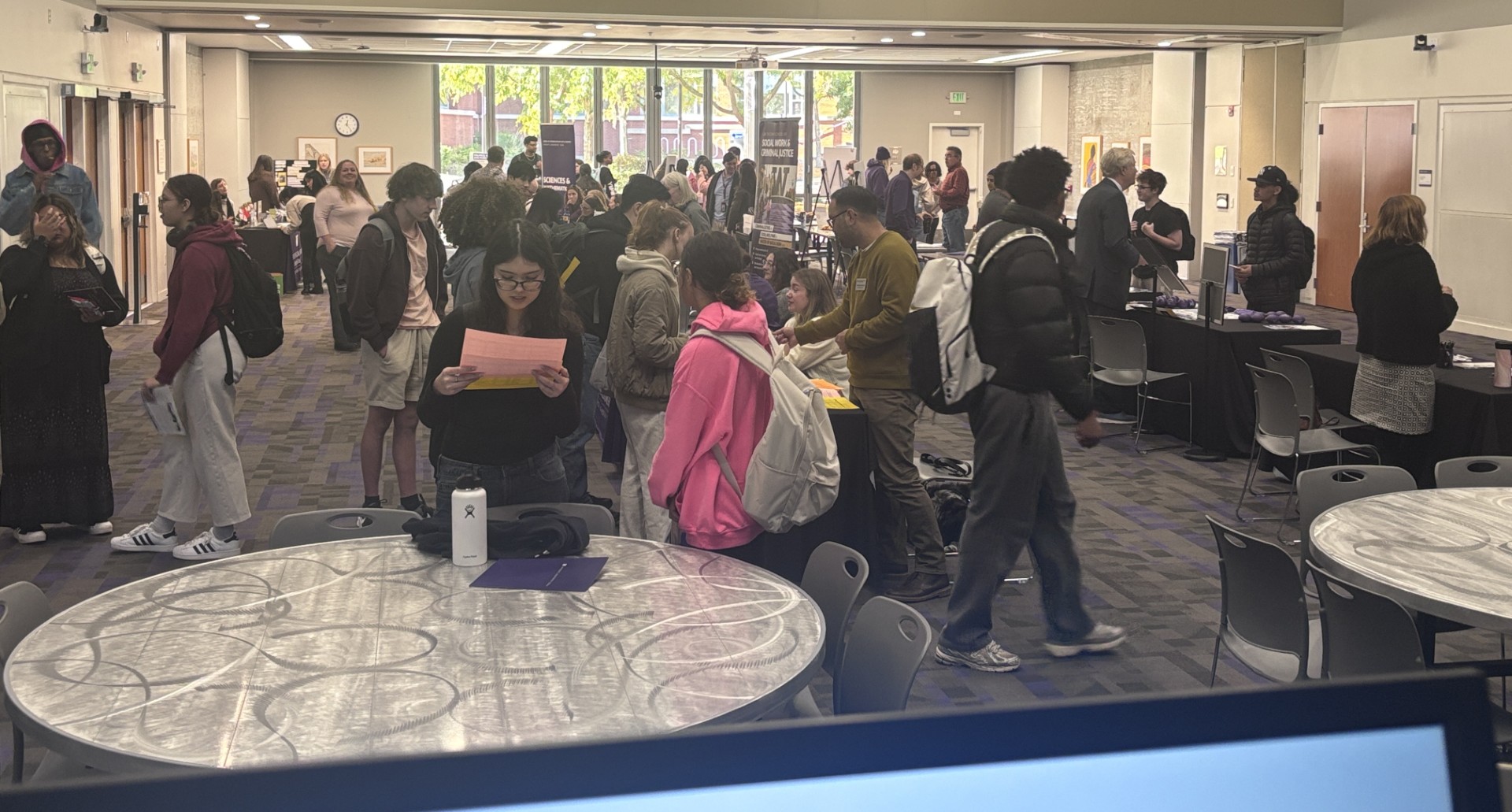 Undergraduate students working together