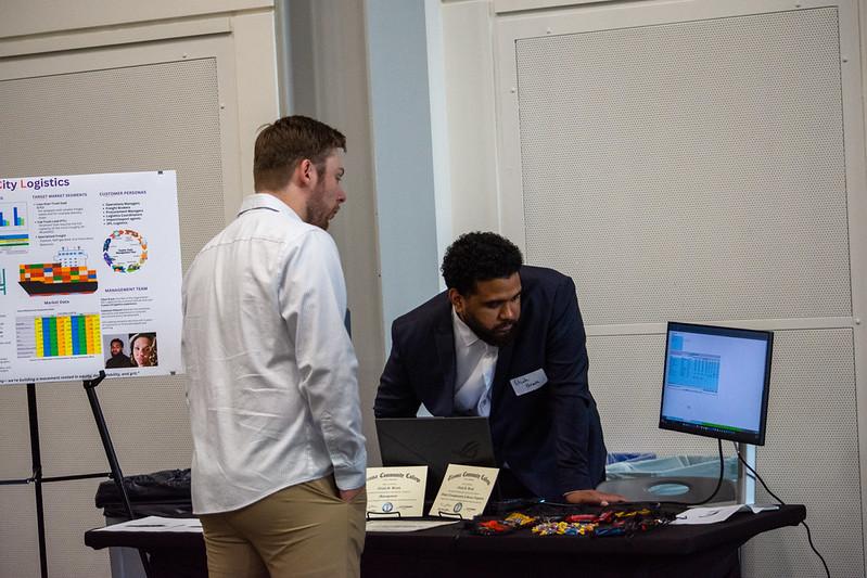Photo of Student at Business Plan Competition