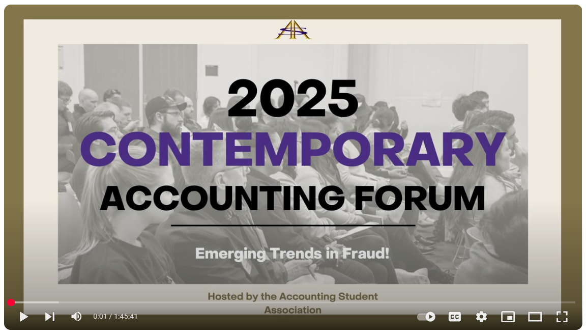 Contemporary Accounting Forum - Video