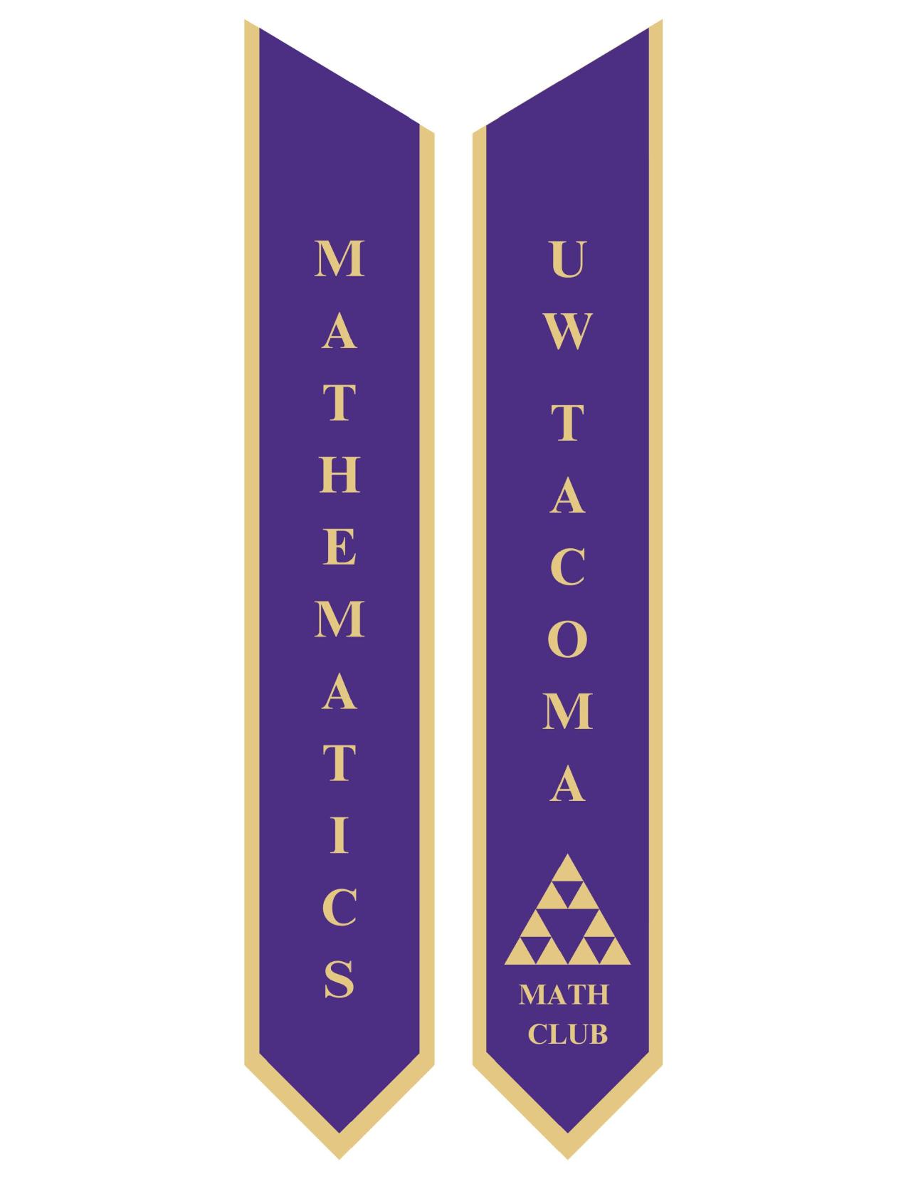 UW Tacoma Math Club Stole: Purple and Gold