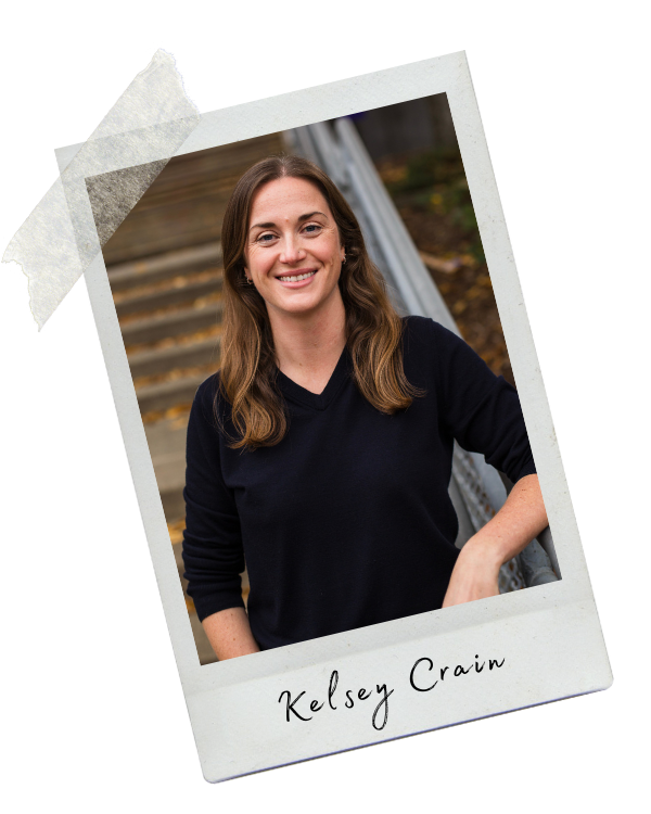 Professional photo of Kelsey Crain outdoors with staircase in the background.