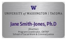 Sample nametag