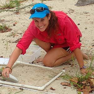 Danielle Lasseigne, doing fieldwork on U.S. Virgin Islands