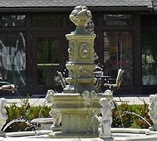 Fountain on grounds of Franke Tobey Jones care center.