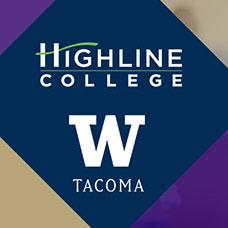 Highline College and UW Tacoma logos
