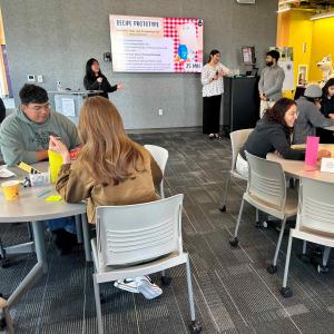 interns leading a workshop