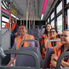 MSB team rides in Pierce Transit's electric bus and builds community connections