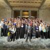 Students from all three University of Washington campuses standing with Washington Governor Bob Ferguson