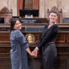 Brooklyn Darling Jay poses with Representative My-Linh Thai