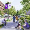 A rendering of what UW Tacoma’s open public spaces could look like as part of the vision outlined in its campus master plan.