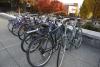 Picture of parked bikes on UWT campus and leads to how to reduce your carbon footprint from transportation.