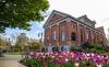 Snoqualmie Building with tulips