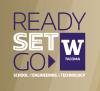 Ready. SET. Go. with a gold background and the UW Tacoma logo