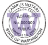 Campus notary stamp with W